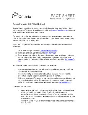 Documents needed to get a health card .